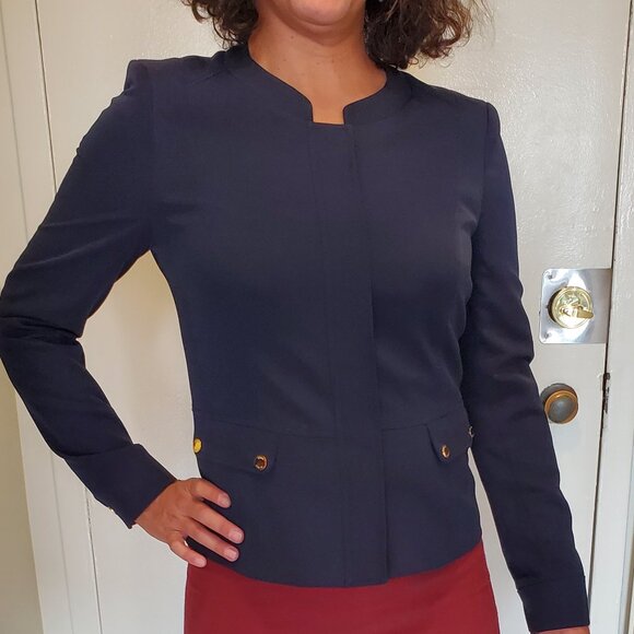 Stylish Anne Klein Silky-Polyester Blazer - Picture 3 of 7